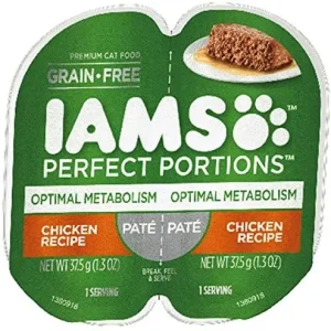 Iams Perfect Portions Healthy Metabolism Chicken Pate Canned Cat Food - 2.6 oz - Case of 24