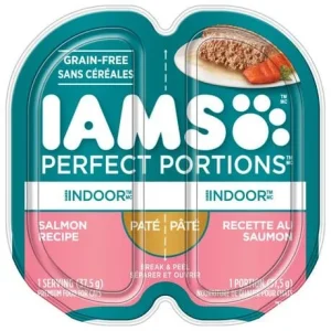 Iams Perfect Portions Indoor Salmon Pate Canned Cat Food - 2.6 oz - Case of 24