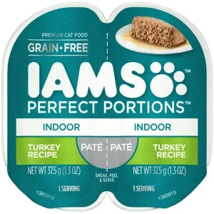 Iams Perfect Portions Indoor Turkey Pate Canned Cat Food - 2.6 oz - Case of 24