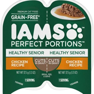 Iams Perfect Portions Senior Cuts Chicken Canned Cat Food - 2.6 oz - Case of 24