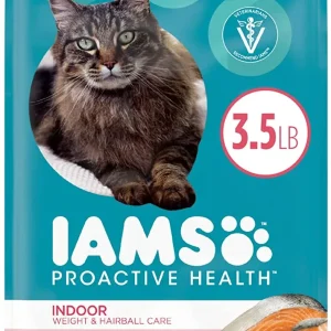 Iams ProActive Health Indoor Weight & Hairball Care Salmon Dry Cat Food - 3.5 lb Bag