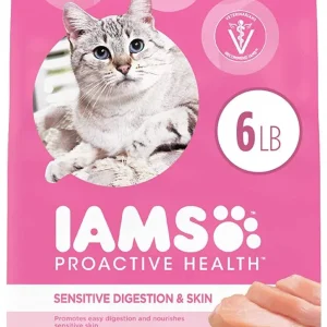 Iams ProActive Health Sensitive Digestion & Skin Dry Cat Food - 6 lb Bag
