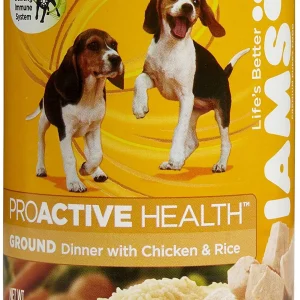 Iams ProActive Puppy Ground Dinner with Chicken and Rice Canned Dog Food - 13 oz - Case of 12
