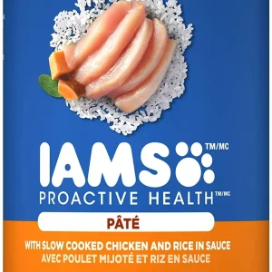 Iams ProActive Senior Slow Cooked Chicken and Rice Canned Dog Food - 13 oz - Case of 12