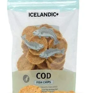 Icelandic+ Cod Fish Chips Natural Dehydrated Cat and Dog Treats - 2.5 oz