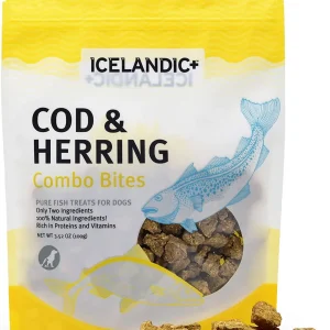 Icelandic+ Cod & Herring Combo Bites Natural Chewy Cat and Dog Treats - 3.52 oz