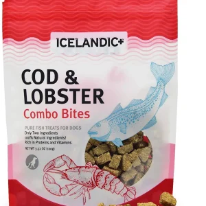 Icelandic+ Cod & Lobster Combo Bites Natural Chewy Cat and Dog Treats - 3.52 oz