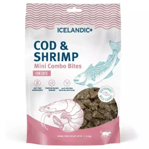 Icelandic+ Cod & Shrimp Mini Combo Bites Treats For Cats 1.7 oz