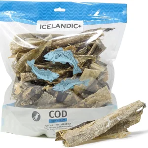Icelandic+ Cod Skin (Mixed Pieces) Natural Dehydrated Cat and Dog Treats - 8 oz