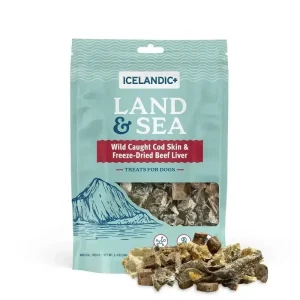 Icelandic+ Land & Sea Cod Skin & Freeze-Dried Beef Dog Treat 2.4 oz