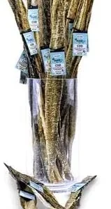 Icelandic + Long Cod Skin Strips Natural Dehydrated Cat and Dog Treats - 20 Count