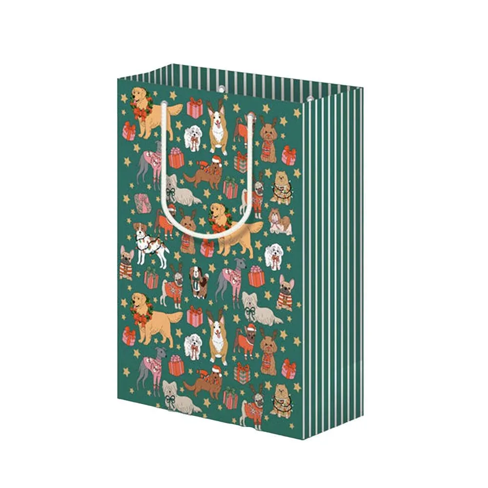 Illustrating Amy Holiday Dogs Gift Bag