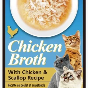 Inaba Chicken Broth with Chicken and Scallop Recipe Side Dish for Cats