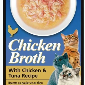 Inaba Chicken Broth with Chicken and Tuna Recipe Side Dish for Cats