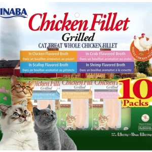 Inaba Chicken Fillet Cat Treat Whole Chicken Fillet Variety Pack