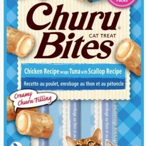 Inaba Churu Bites Cat Treat Chicken Recipe wraps Tuna with Scallop Recipe