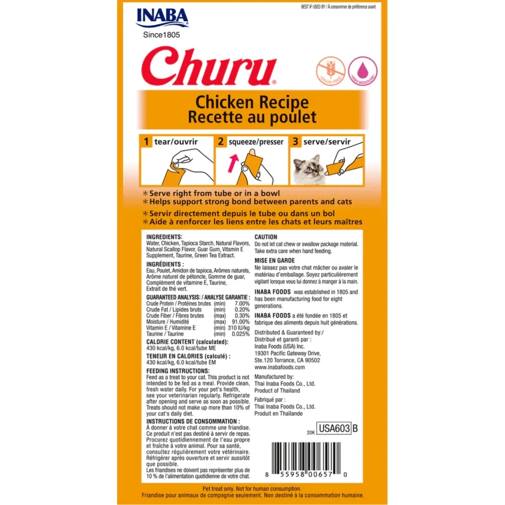 INABA Churu Chicken Recipe Creamy Cat Treats - Image 2