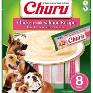 Inaba Churu Chicken with Salmon Recipe Creamy Dog Treat