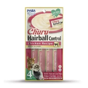 INABA Churu Hairball Chicken Recipe Creamy Cat Treats