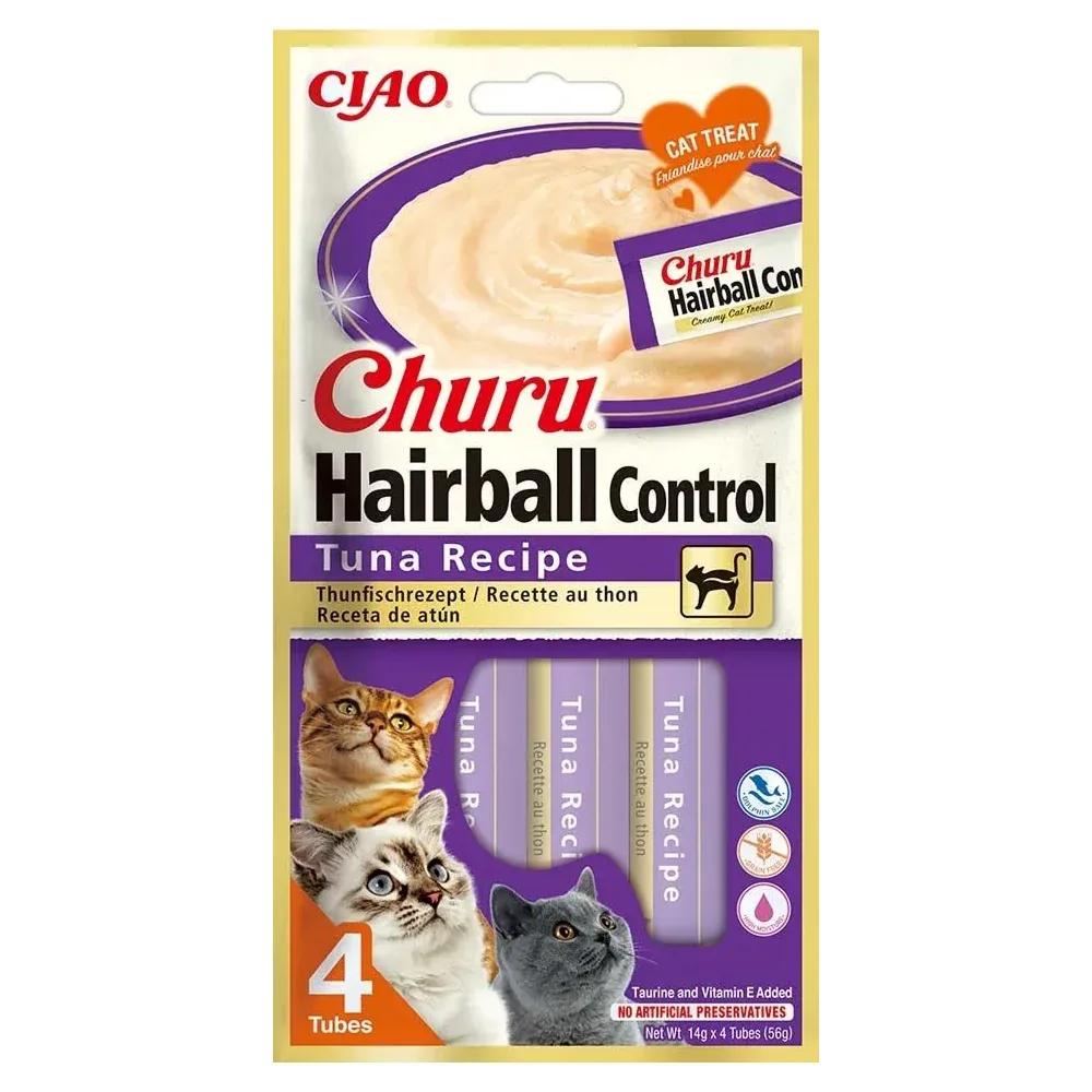 INABA Churu Hairball Tuna Recipe Creamy Cat Treats