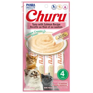 INABA Churu Tuna with Salmon Recipe Creamy Cat Treats