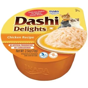 Inaba Dashi Delights Chicken Flavored Bits in Broth Cat Food Topping