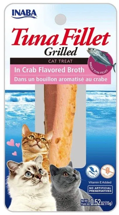 Inaba Tuna Fillet Grilled Cat Treat in Crab Flavored Broth