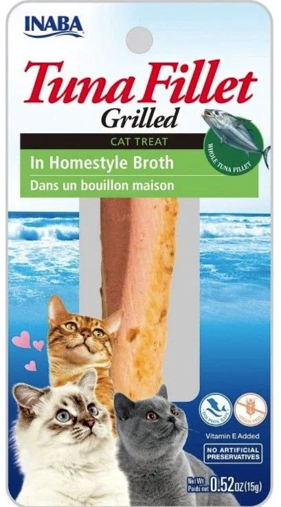 Inaba Tuna Fillet Grilled Cat Treat in Homestyle Broth - 6 pack