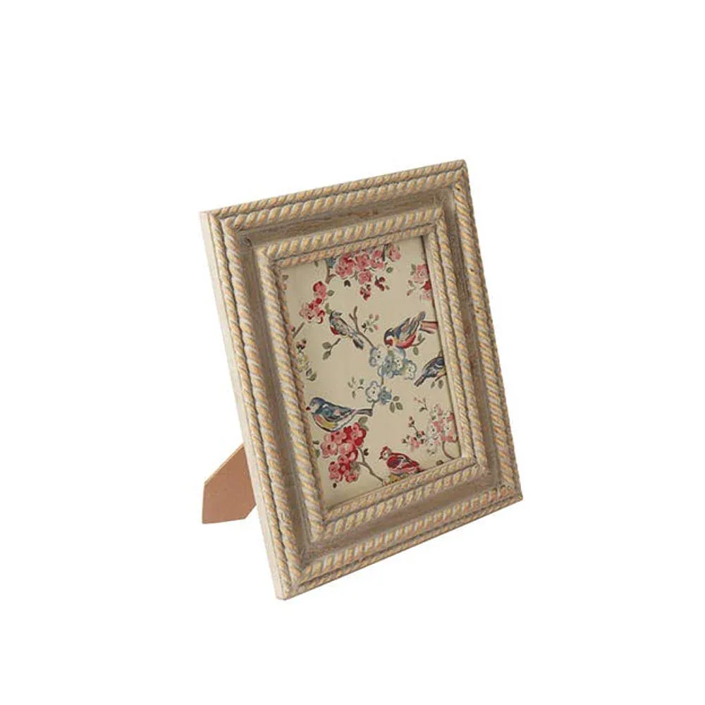 India Handicrafts Rope Carved Grey Frame 8x10 - Image 2