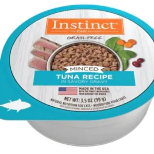 Instinct Adult Grain Free Minced with Real Tuna Natural Cat food Cups-3.5oz-12Pc