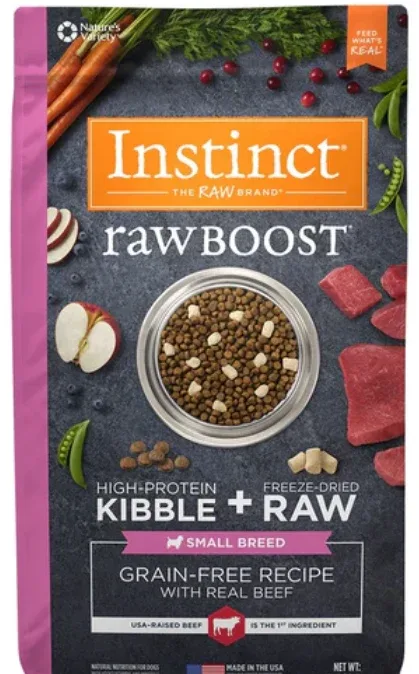 Instinct Grain Free Raw Boost Small Breed Recipe with Real Beef Dog Food-10lbs.