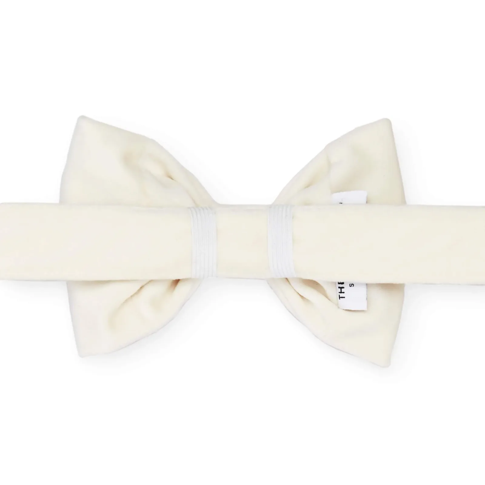 Ivory Velvet Bow Tie Collar - Image 2