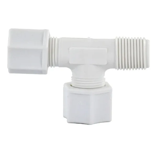 JACO Male Run Tee1/4" MPT x 1/4" Tube O.D. Female x 1/4" Tube O.D. Female