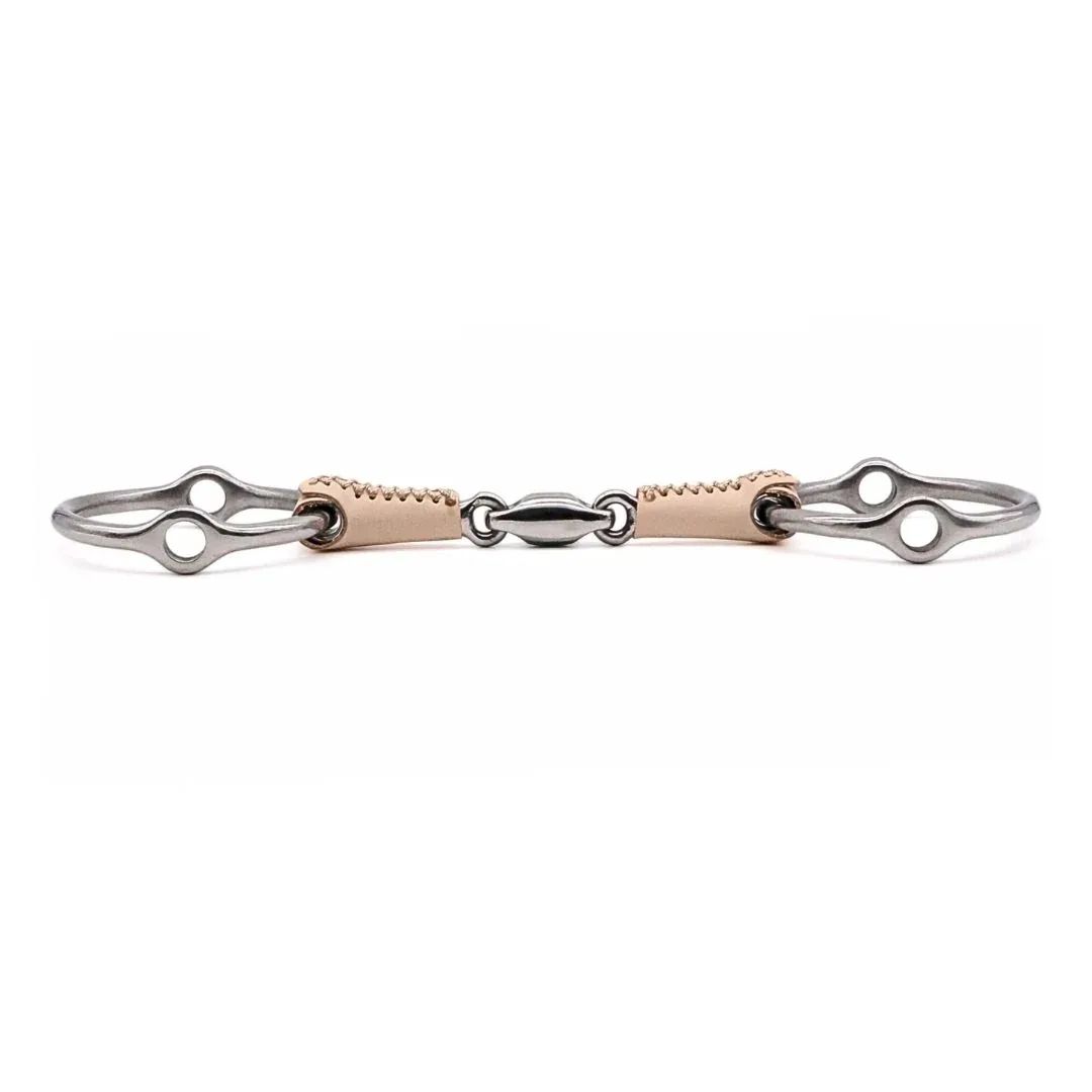 Jake Adams Double Jointed Leather Covered Loose Ring Gag 5in - Image 2