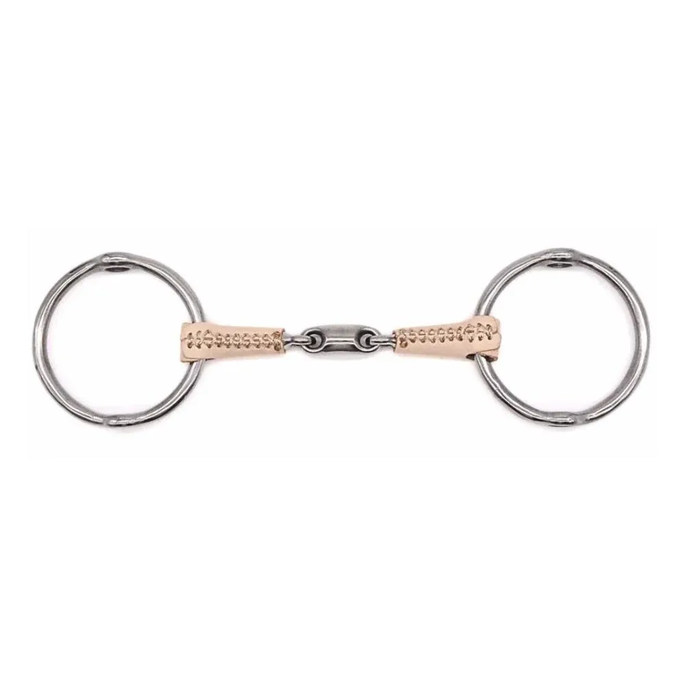 Jake Adams Double Jointed Leather Covered Loose Ring Gag 5in