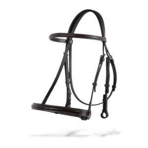 Jake Adams Fancy Stitched Hunter Bridle with 1in. Noseband and Laced Reins