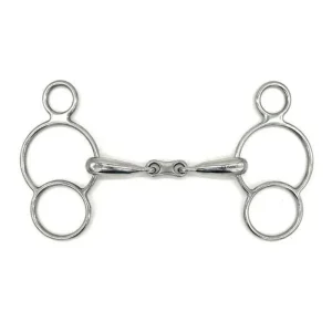 Jake Adams Hollow Mouth French Link 2 Ring Bit 5.25in.