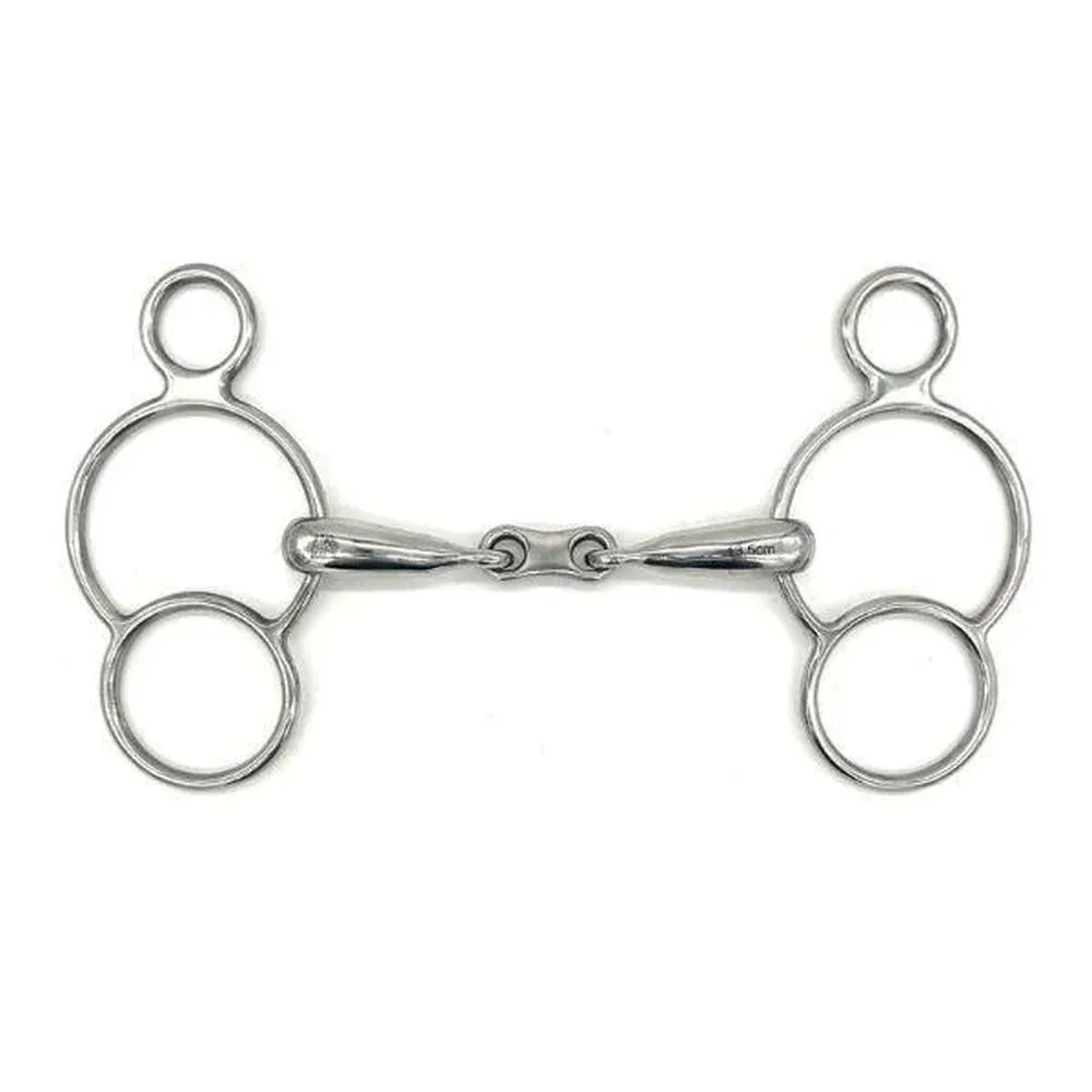 Jake Adams Hollow Mouth French Link 2 Ring Bit 5.25in.
