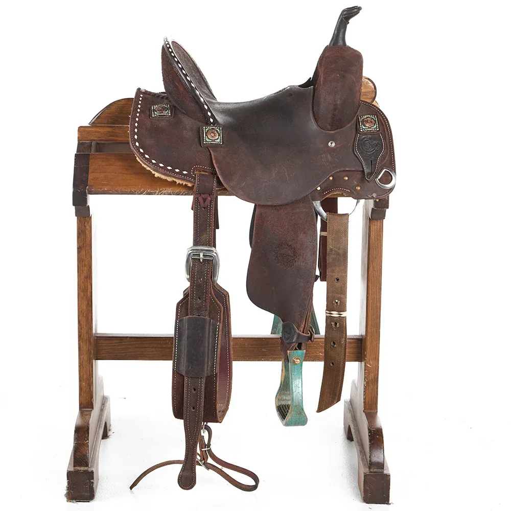 Jeff Smith Used 13.5in Chocolate Barrel Saddle - Image 2