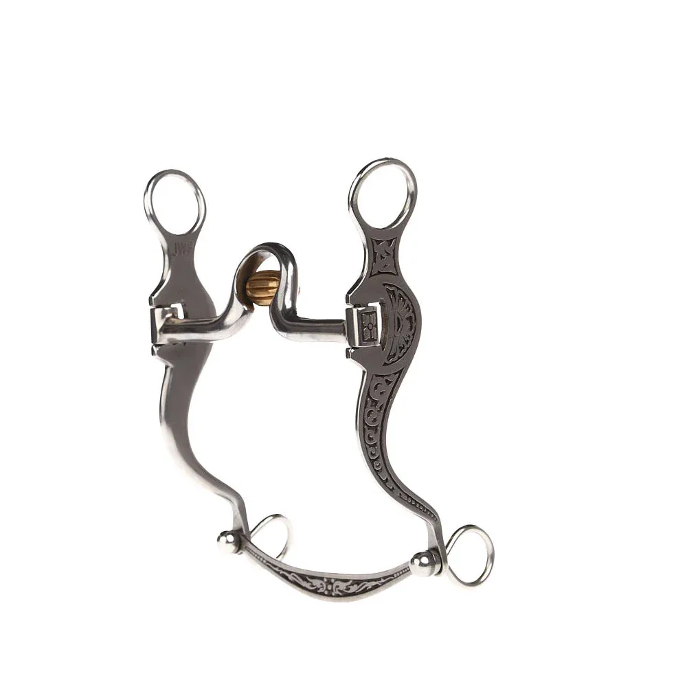 Jeremiah Watt Products 1 3/4in Ported Roller Big Celvis Rings Shank Bit
