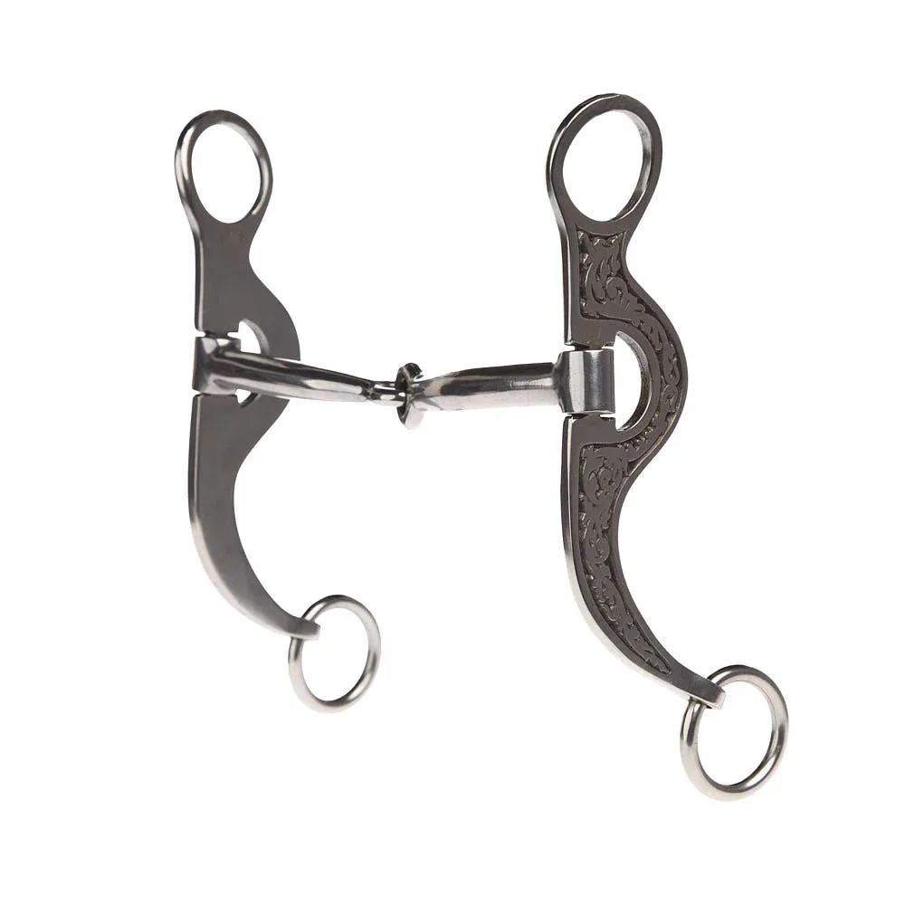 Jeremiah Watt Products Smooth Snaffle Copper Inlay Short Shank Bit