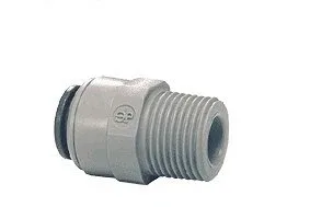 John Guest 1/4" x 1/4" NPTF Male Adapter - White