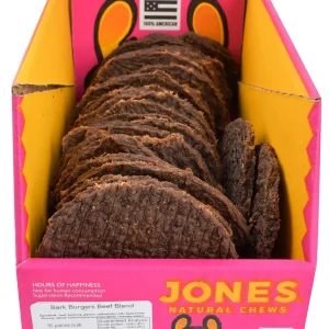 Jones Natural Chews Bark Burgers Chicken Blend Natural Dog Chews - 30 Count