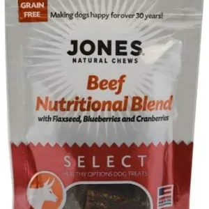 Jones Natural Chews Beef Nutritional Blend with Berries and Seeds Natural Dog Treats - 3.5 oz