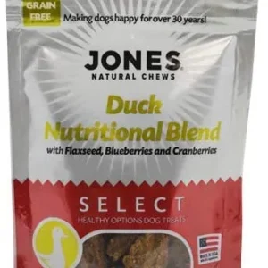 Jones Natural Chews Duck Nutritional Blend with Berries and Seeds Natural Dog Treats - 3.5 oz