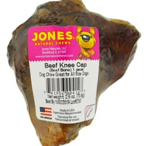 Jones Natural Chews Meaty Smoked Beef Knee Caps Natural Dog Chews - 50 Count