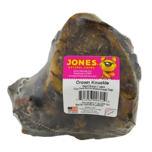 Jones Natural Chews Medium Meaty Smoked Beef Crown Knuckles Natural Dog Chews - 15 Count