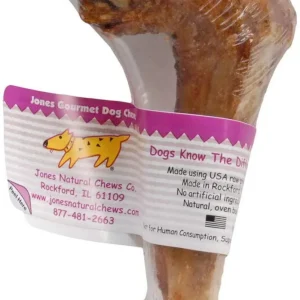 Jones Natural Chews Smokey Lamb Mammoth Bones with Knuckle Natural Dog Chews - 5-7 Inch - 50 Count