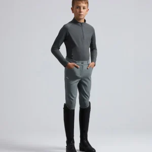 Junior Ombretta Technical Riding Top Anthracite Grey