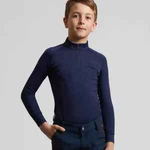 Junior Ombretta Technical Riding Top Navy